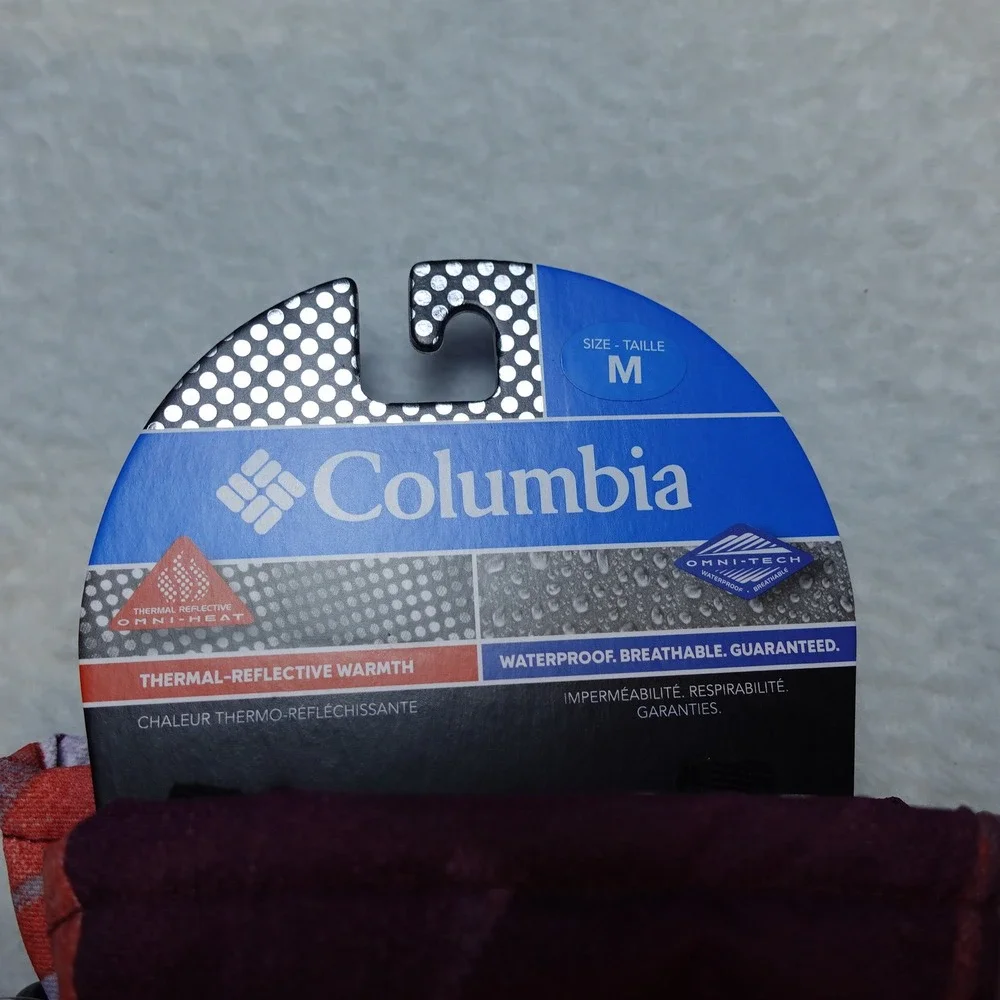 Columbia Whirlibird 3 Glove Youth M Plum Floral Waterproof Omni-Heat CY2087-864